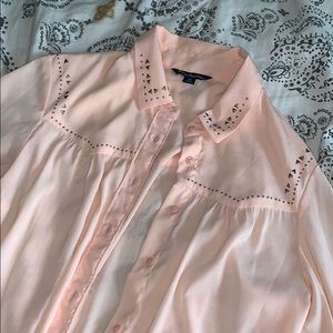 American Eagle Outfitters Tops - Satin American Eagle Shirt American Eagle Outfitters Tops - Satin American Eagle Shirt